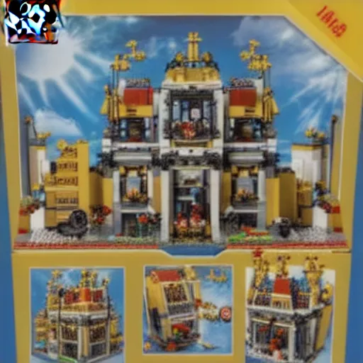 Image similar to lego god in heaven set,