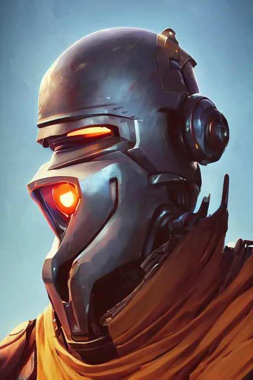 Image similar to epic mask helmet robot ninja portrait stylized as fornite style game design fanart by concept artist gervasio canda, behance hd by jesper ejsing, by rhads, makoto shinkai and lois van baarle, ilya kuvshinov, rossdraws global illumination radiating a glowing aura global illumination ray tracing hdr render in unreal engine 5