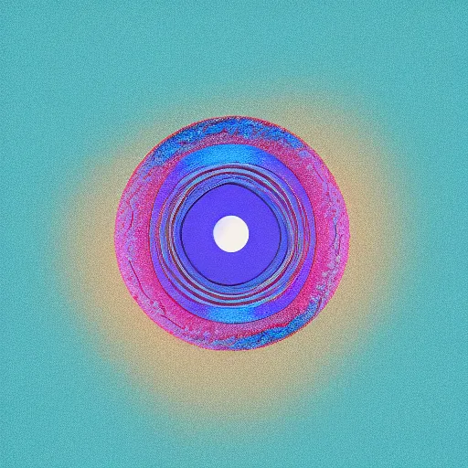 Prompt: psychedelic object floating in front of a light blue background, infinity, eternity, ineffable, subtle colors, ultra realistic, 8 k, golden hour