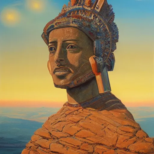 Prompt: my name is ozymandias, king of kings, oil on canvas, 4k, high quality