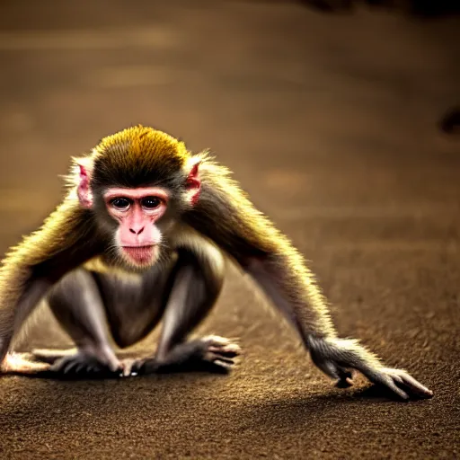 Image similar to dancing monkey, 8k, 4k, professional photography, award winning photo