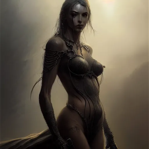 Image similar to esmarelda, character portrait, sharp, digital matte painting, art by luis royo, greg rutkowski, wlop, dramatic lighting, trending on artstation