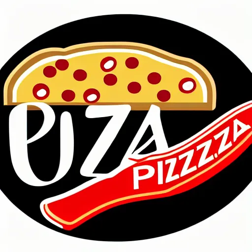 Image similar to A logo with a pizza and a beer