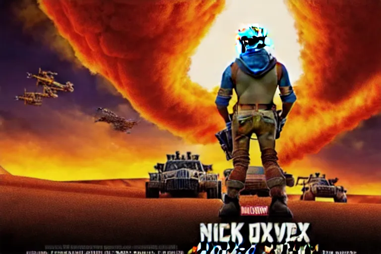 Image similar to nick wilde, heavily armed and armored facing down armageddon in a dark and gritty reboot from the makers of mad max : fury road : witness me