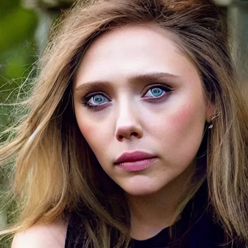 Image similar to elizabeth olsen mixed with scarlett johansson