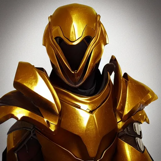 Image similar to “ gold armor azir fan art fantasy armor cinematic shot dynamic pose red glowing lines deviant art art station 4 k octane render bloom effect war frame fanart destiny 2 fanart ”