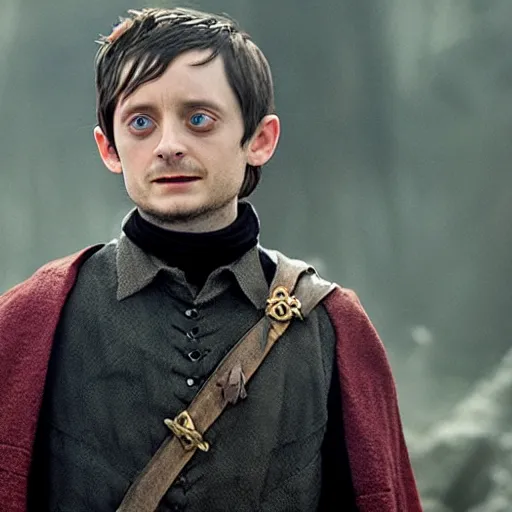 Prompt: Elijah wood as Tim the Sorcerer