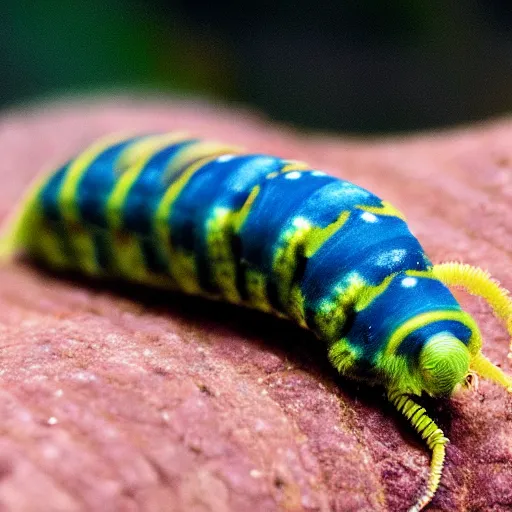 Image similar to photo of a caterpillar that looks like Gyarados