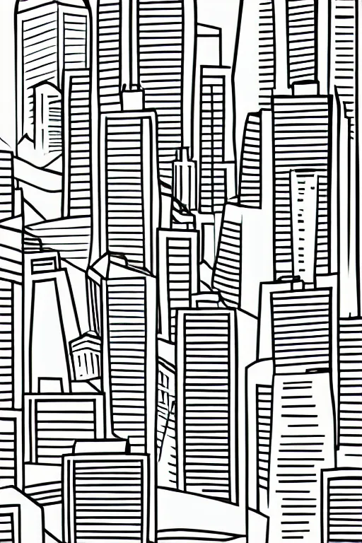 Prompt: minimalist line art of london cityscape