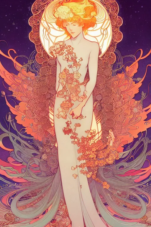 Prompt: a beautiful hyperdetailed character design 4 k wallpaper illustration of phoenix, victo ngai style, alfons mucha ， from china, style of studio ghibli, denoise, deblurring, artgerm, xision, james jean, ross tran, chinese style