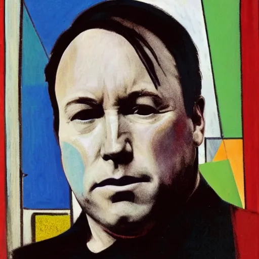 Prompt: alex jones by picasso,