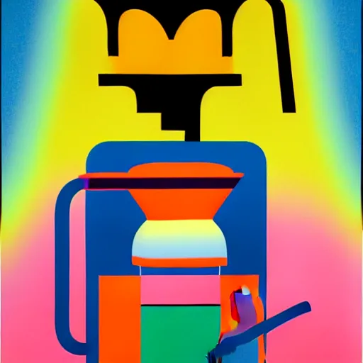 Image similar to coffee by shusei nagaoka, kaws, david rudnick, airbrush on canvas, pastell colours, cell shaded, 8 k, by basquiat