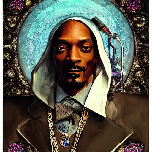 Prompt: Snoop Dogg as a cartoon character, D&D, fantasy, intricate, cinematic lighting, highly detailed, digital painting, artstation, concept art, smooth, sharp focus, illustration, art by Akihiko Yoshida, Greg Rutkowski and Alphonse Mucha