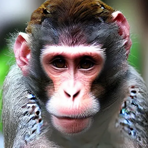 Image similar to monkey with random haircut,