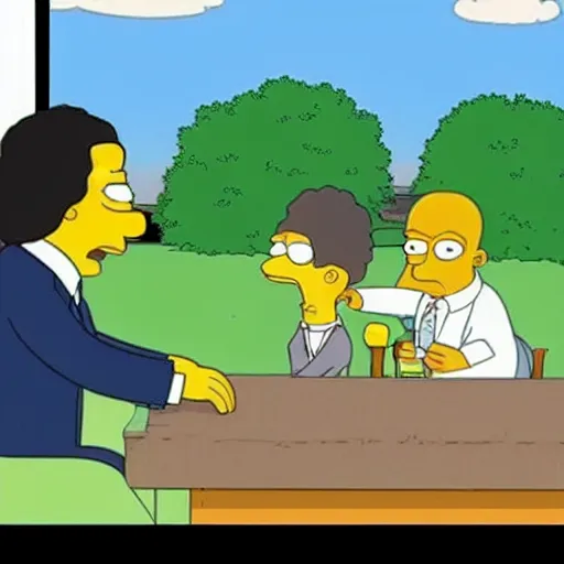 Prompt: a still of Barack Obama in the Simpsons-n 2