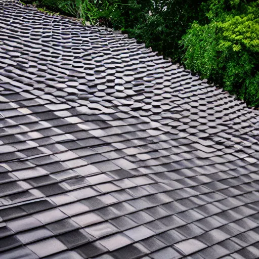 Image similar to tiled roof, dirty, shot on 8 k canon, award winning