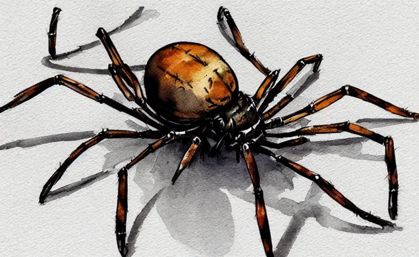 Image similar to concept art of a spider, pinterest, artstation trending, behance, watercolor, by coby whitmore, silver, laser light,