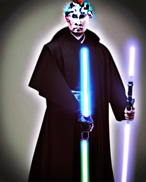 Image similar to “ vladimir putin as a sith lord holding a lightsaber, highly detailed, award winning ”