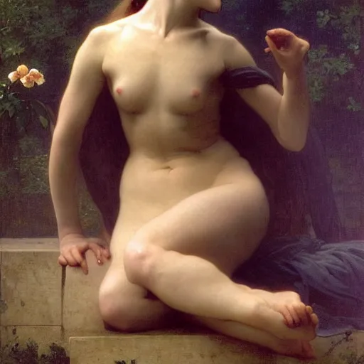 Image similar to good night! in the style of william bouguereau, alexandre cabanel, jules joseph lefebvre oil on canvas, 1 8 6 0, 4 k resolution