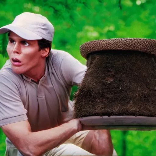 Image similar to Live Action Still of Jerma in Caddyshack, real life, hyperrealistic, ultra realistic, realistic, highly detailed, epic, HD quality, 8k resolution, body and headshot, film still