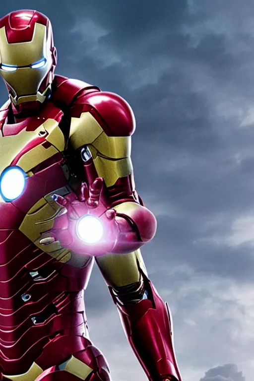 Image similar to film still of Samuel L Jackson as Iron Man in new Avengers film