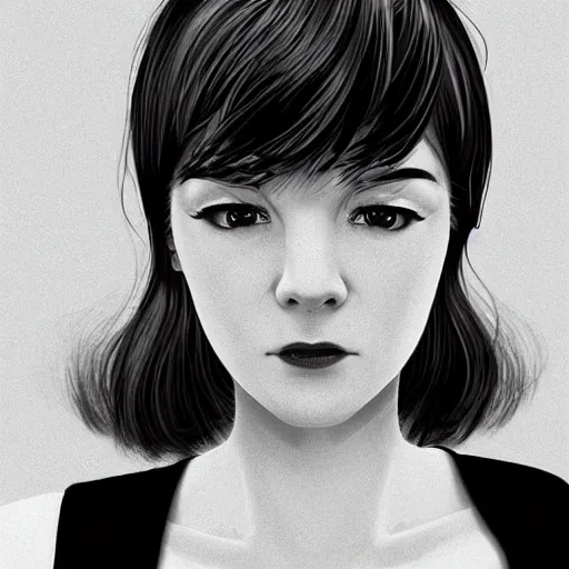 Image similar to bored actress with tired eyes and dark circles looking at the camera. underground box office hit, comedy and seventies italian horror movie, unreal engine, intricate, ultra detailed 8 k, ambient occlusion, best, cool, extremely beautiful and aesthetic shape of face and neck, art by hiroaki samura and ilya kuvshinov and rossdraws andy warhol, inverted color