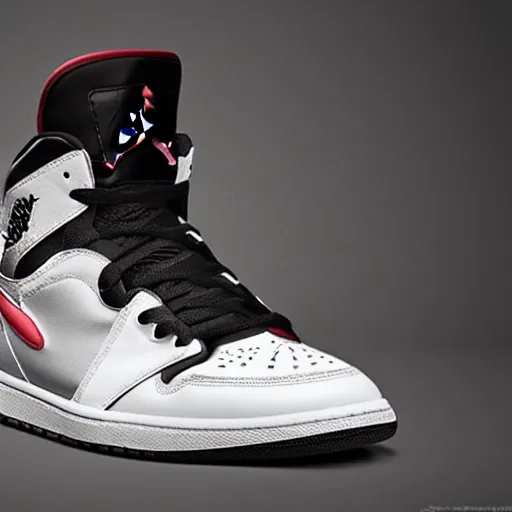 Image similar to photo of new jordan sneakers, high quality product ads in vogue