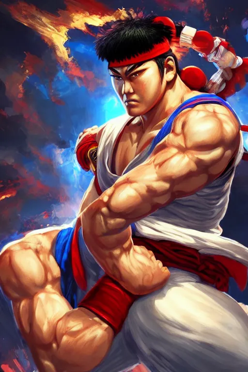 Prompt: Ryu from Street Fighter playing Video Games, intricate, elegant, highly detailed, digital painting, 4k, HDR, concept art, smooth, sharp focus, illustration
