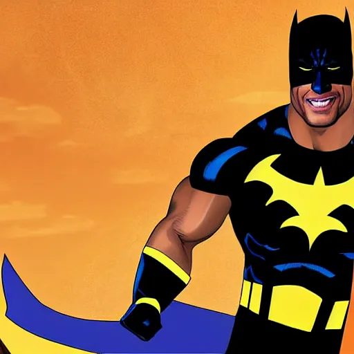 Image similar to Dwayne Johnson as Batgirl digital art 4k detailed super realistic