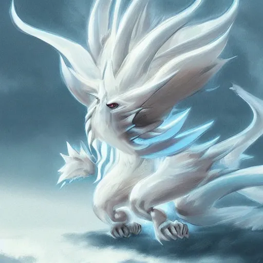 Image similar to pokemon ninetails, artstation greg rutkowski, cinematic, hyperrealist, digital art