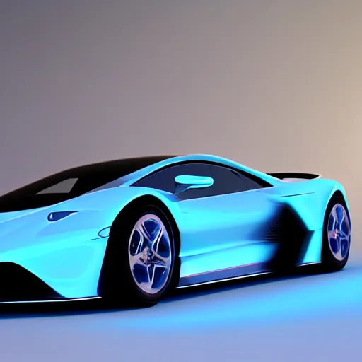 Image similar to luxury sports car , mystic aura , glowing , rim lighting , 4k , HD , realistic