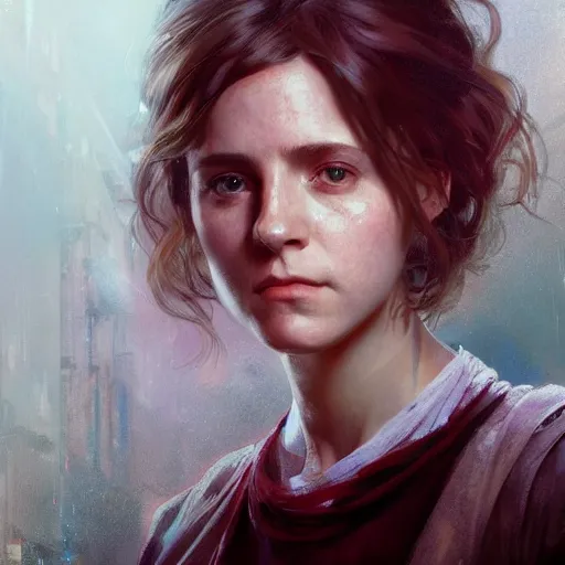 Prompt: hermione, hyperrealistic full figure, bladerunner street, art of elysium by jeremy mann and frank frazetta and alphonse mucha, fantasy art, photo realistic, dynamic lighting, artstation, full figure poster, volumetric lighting, very detailed face, 4 k, award winning