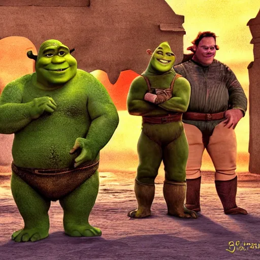 Image similar to Shrek in the Normandy landing