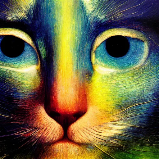 Image similar to psychedelic amber eyes cat eyes lush pine forest, outer space, milky way, designed by arnold bocklin, jules bastien - lepage, tarsila do amaral, wayne barlowe and gustave baumann, cheval michael, trending on artstation, star, sharp focus, colorful refracted sparkles and lines, soft light, 8 k 4 k