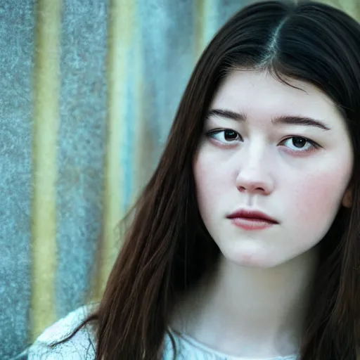 Image similar to a masterpiece portrait photo of a beautiful young woman who looks like a korean mary elizabeth winstead