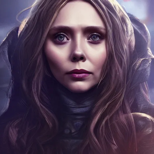 Prompt: Elizabeth Olsen in Arcane, photorealistic details, intricate, highly detailed, trending on artstation, 4k, 8k