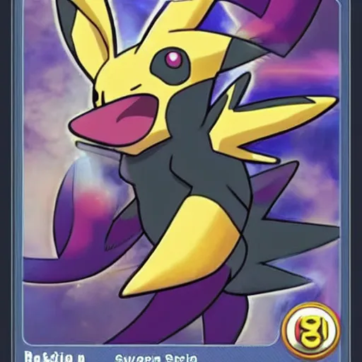 Image similar to the most epic pokemon card of all time that will beat all other pokemon with its attacks and stats and card art, Pokemon Card, Card Art