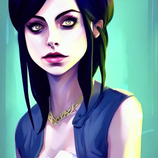 Image similar to a portrait of a beautiful willa holland as a punk, art by lois van baarle and loish and ross tran and rossdraws and sam yang and samdoesarts and artgerm, digital art, highly detailed, intricate, sharp focus, trending on artstation hq, deviantart, unreal engine 5, 4 k uhd image