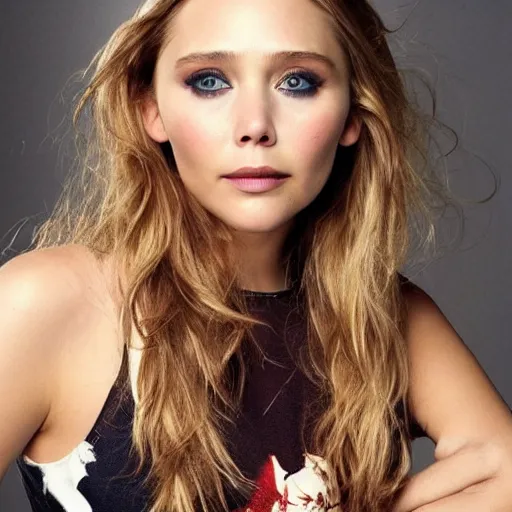 Image similar to elizabeth olsen mixed with jennifer lawrence