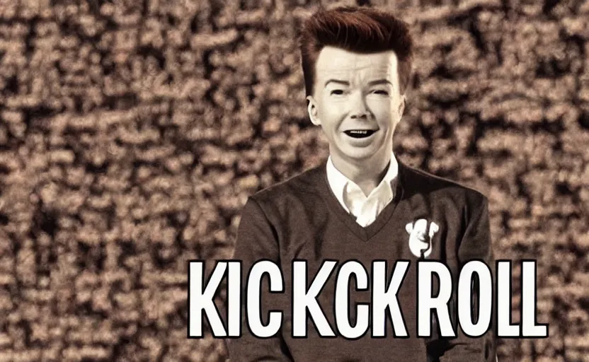 Rick astley rickroll meme, ultrarealistic, garden, Stable Diffusion