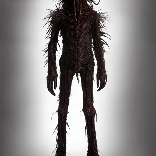 Prompt: standing photorealistic detailed tall skinny humanoid creature with fur, extremly detailed, 8 k, realistic, sharp focus, cosmic horror creature, cosmic horror, from the movie the thing