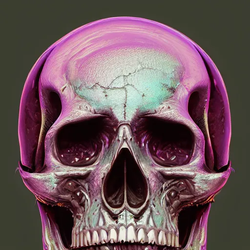 Image similar to portrait_of_a_melting_skull._intricate_abstract._psychedelic_liquod_embossed_intricate_artwork._by_Tooth_Wu_wlop_beeple_dan_mumford._octane_render_trending_on_artstat