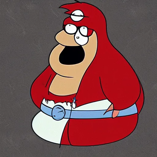 Image similar to Peter Griffin as spawn, family guy style