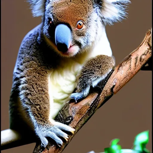 Image similar to koala mixed with tiger