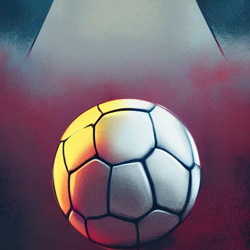 Image similar to detailed illustration of a soccer ball by alena aenami and annato finnstark