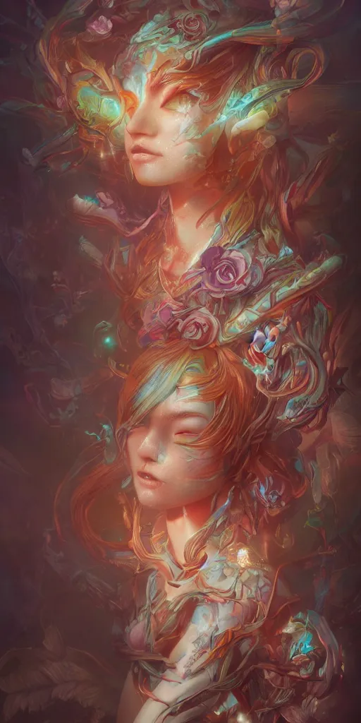 Image similar to dreamscape, female, ross tran, vivid colors, anatomical, highly detailed sculpture, intricate detailed, ommatidia, 8 k, cinematic atmosphere, post - processing