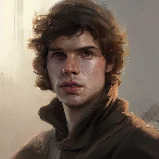 Prompt: portrait of a man by Greg Rutkowski, Ben Skywalker from the Star Wars Expanded Universe, highly detailed portrait, digital painting, artstation, concept art, smooth, sharp foccus ilustration, Artstation HQ