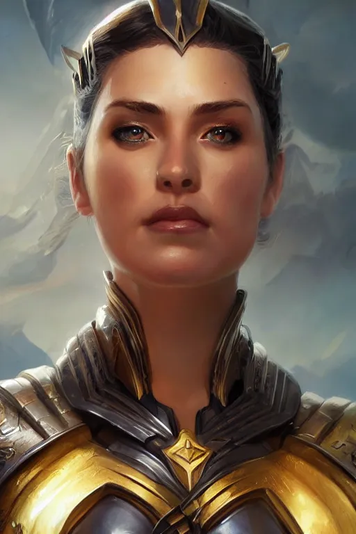 Image similar to amazon valkyrie athena, d & d, fantasy, portrait, highly detailed, headshot, digital painting, trending on artstation, concept art, sharp focus, illustration, art by artgerm and greg rutkowski and magali villeneuve