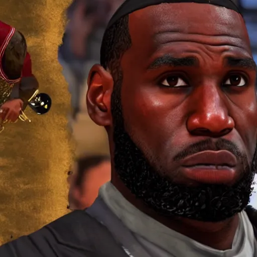 Image similar to LeBron James in red dead redemption 2 4k detail