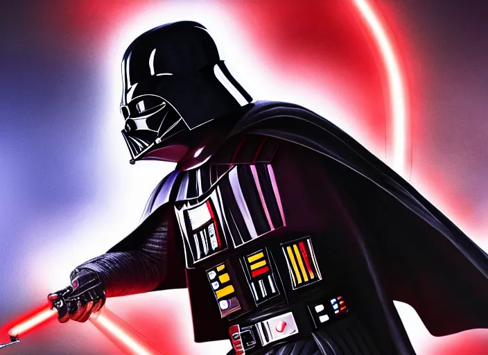 Image similar to ESPN still of Darth Vader playing in the nba playoffs live on espn, 4k